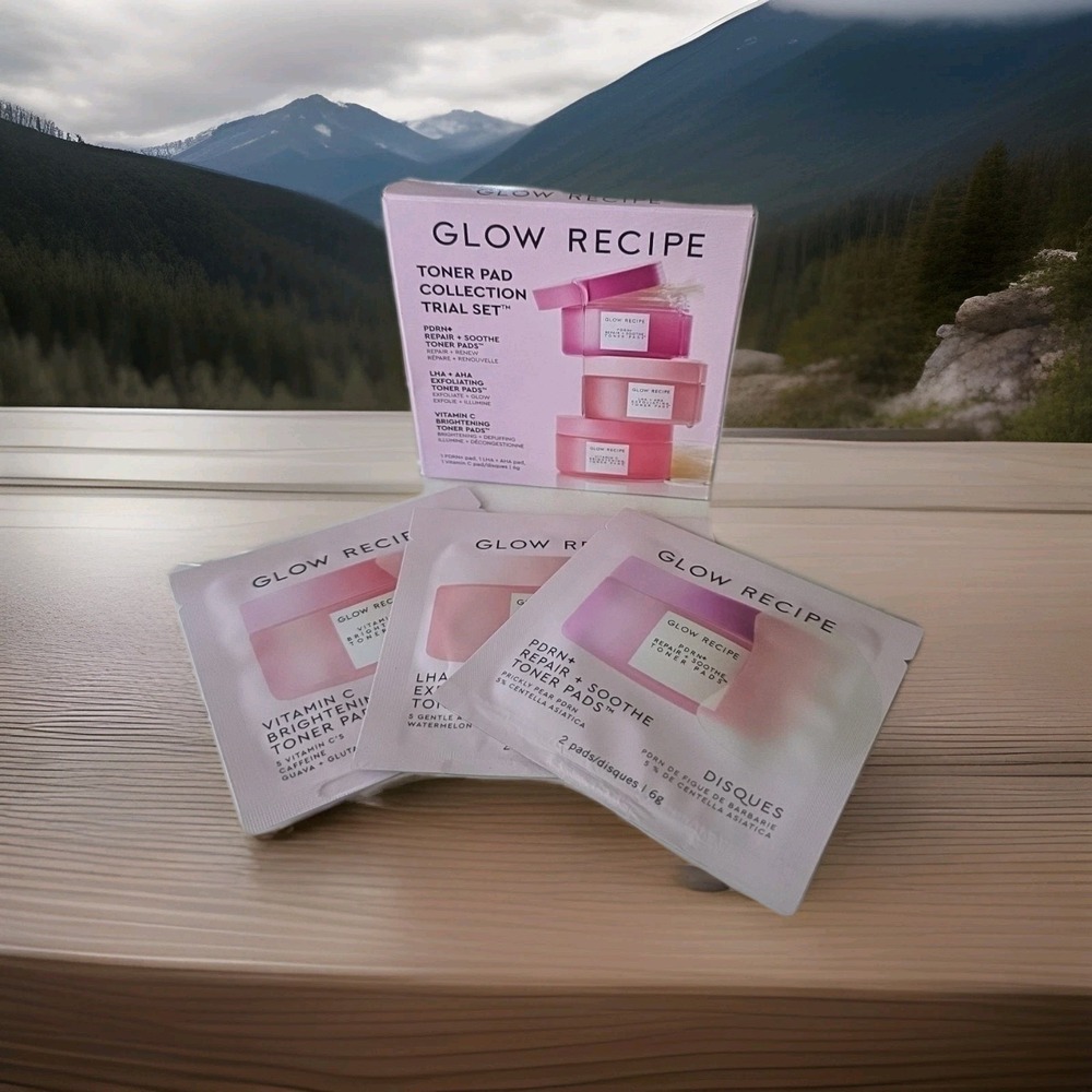 Glow Recipe Toner Pad Collection Trial Set 3 x 2 pads / 6g x 3 NEW IN BOX